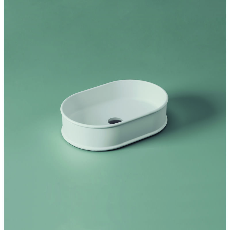 foto del prodotto artceram lavabo atelier appoggio 60x40 cm ovale in ceramica bianco lucido