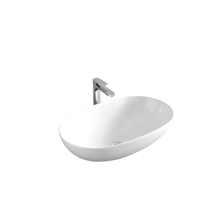 foto del prodotto artceram lavabo d appoggio 70x44 cm in ceramica bianco lucido art ceram la ciotola