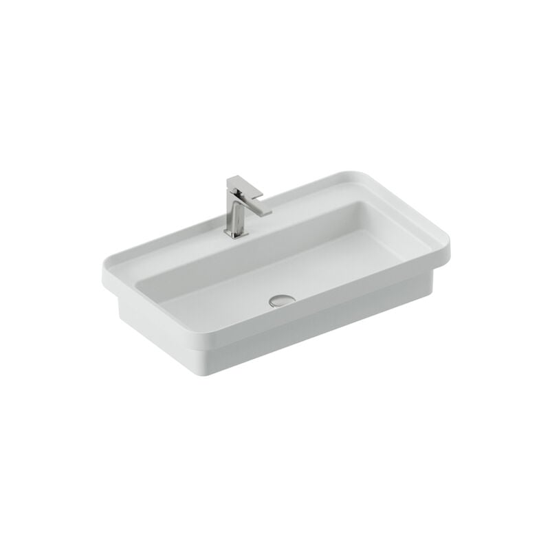 foto del prodotto artceram lavabo fuori scala appoggio incasso cm. 80x45 in ceramica bianco