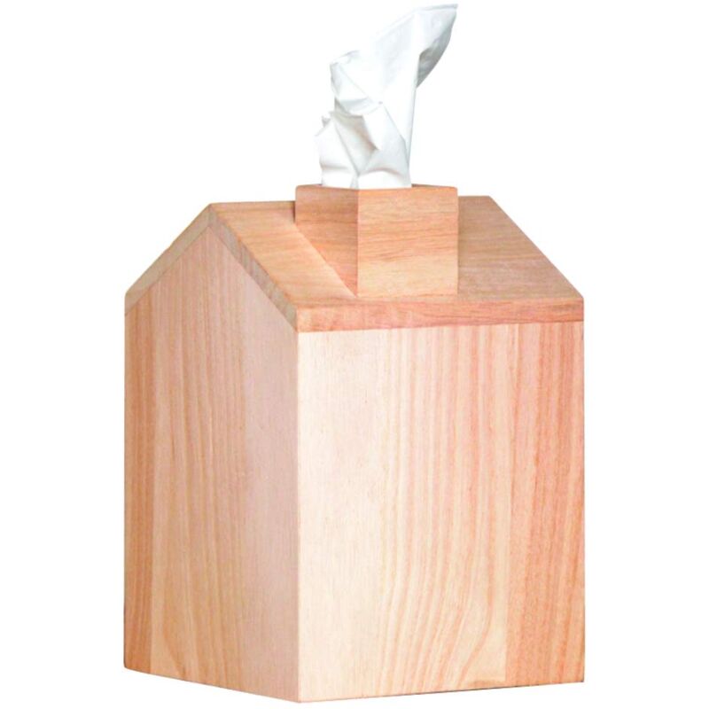 foto del prodotto artemio scatola di legno di erogazione dei tessuti, beige, 13 x 19 x 13 cm