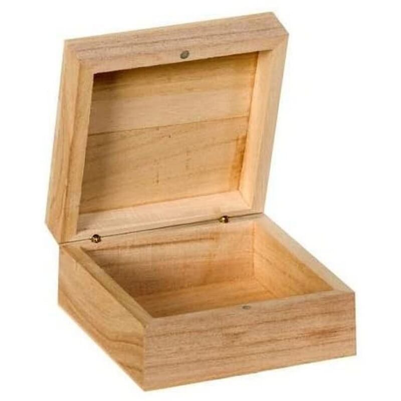 foto del prodotto artemio vibb25 scatola quadrata, legno, beige, 10 x 10 x 5 cm
