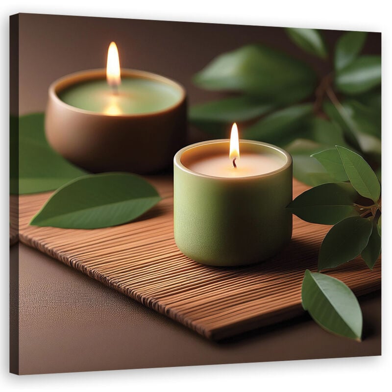 foto del prodotto artgeist quadro su tela, candele zen spa 30x30