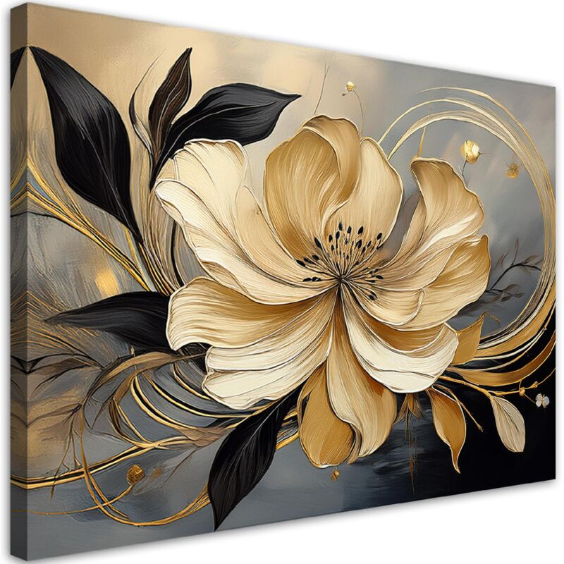 foto del prodotto artgeist - quadro su tela, fiore beige astratto - 60x40