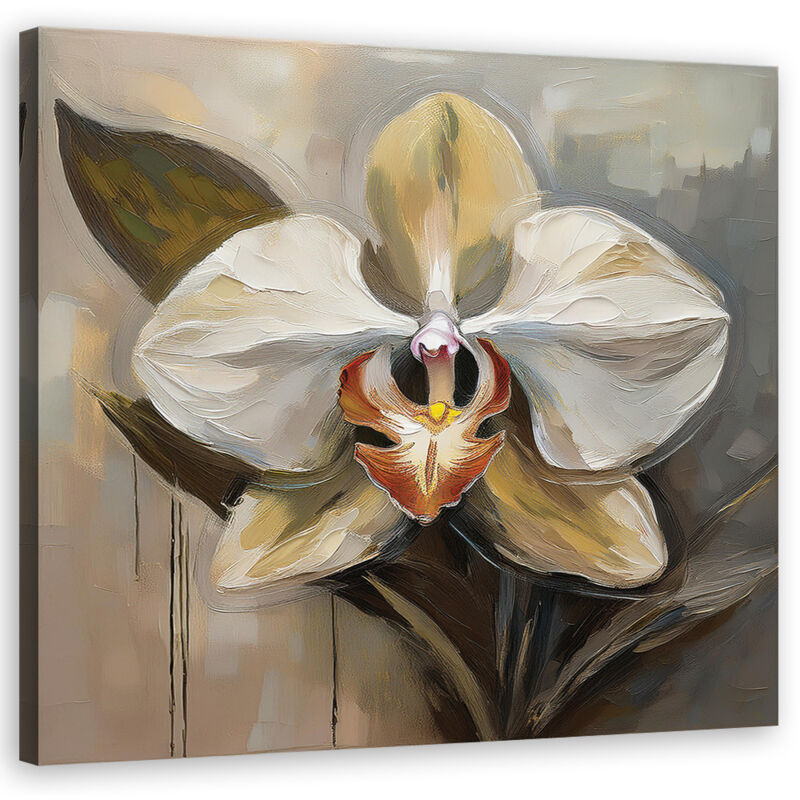 foto del prodotto artgeist quadro su tela, fiore bianco dipinto 30x30