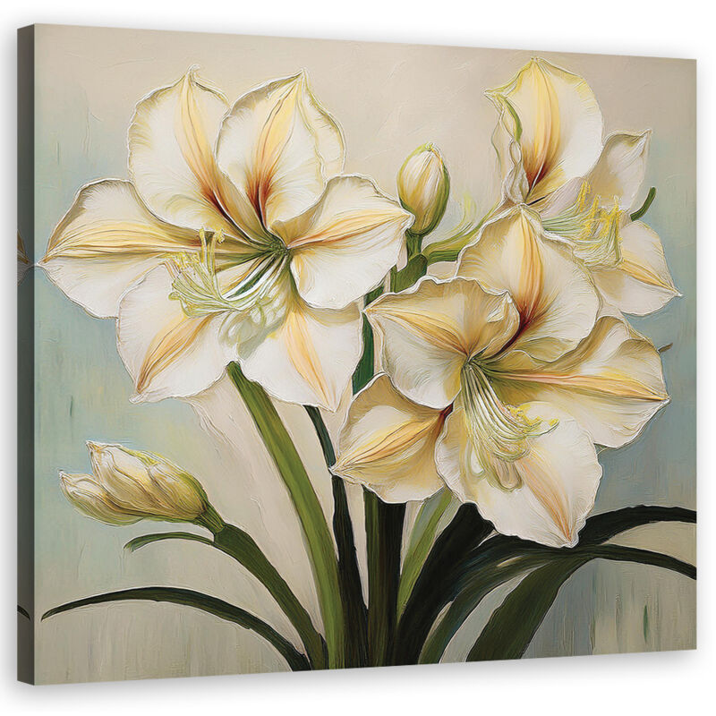 foto del prodotto artgeist quadro su tela, fiore di giglio bianco 40x40