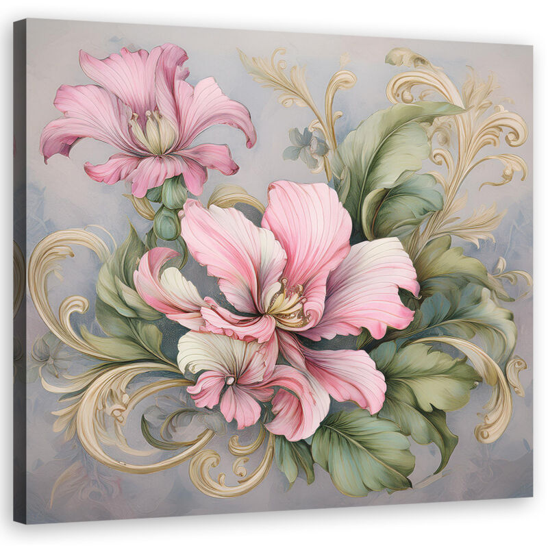 foto del prodotto artgeist quadro su tela, fiore shabby chic 50x50