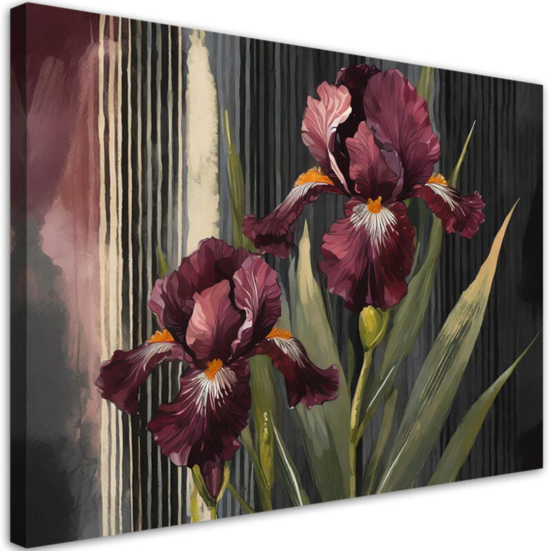 foto del prodotto artgeist quadro su tela, fiori botanici rossi 60x40