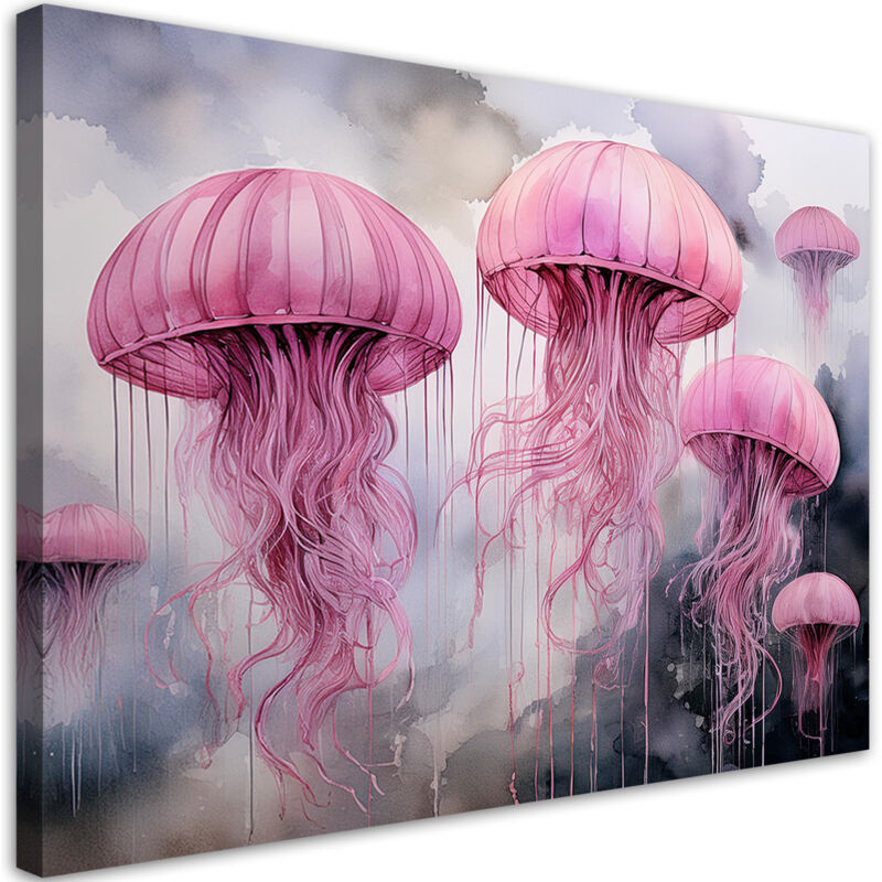 foto del prodotto artgeist - quadro su tela, medusa rosa - 60x40