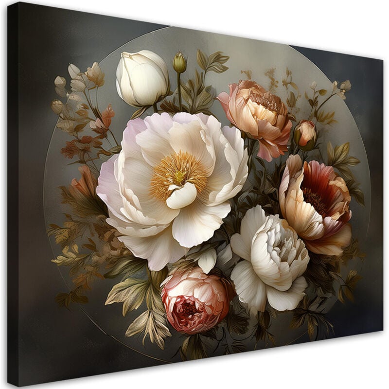 foto del prodotto artgeist quadro su tela, natura botanica fiori foliage 90x60