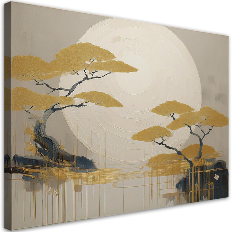 foto del prodotto artgeist quadro su tela, paesaggio boho con alberi 120x80