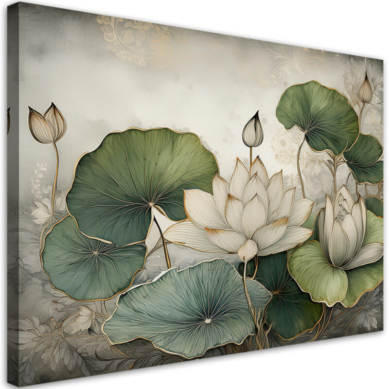 foto del prodotto artgeist quadro su tela, piante gigli fiori 60x40