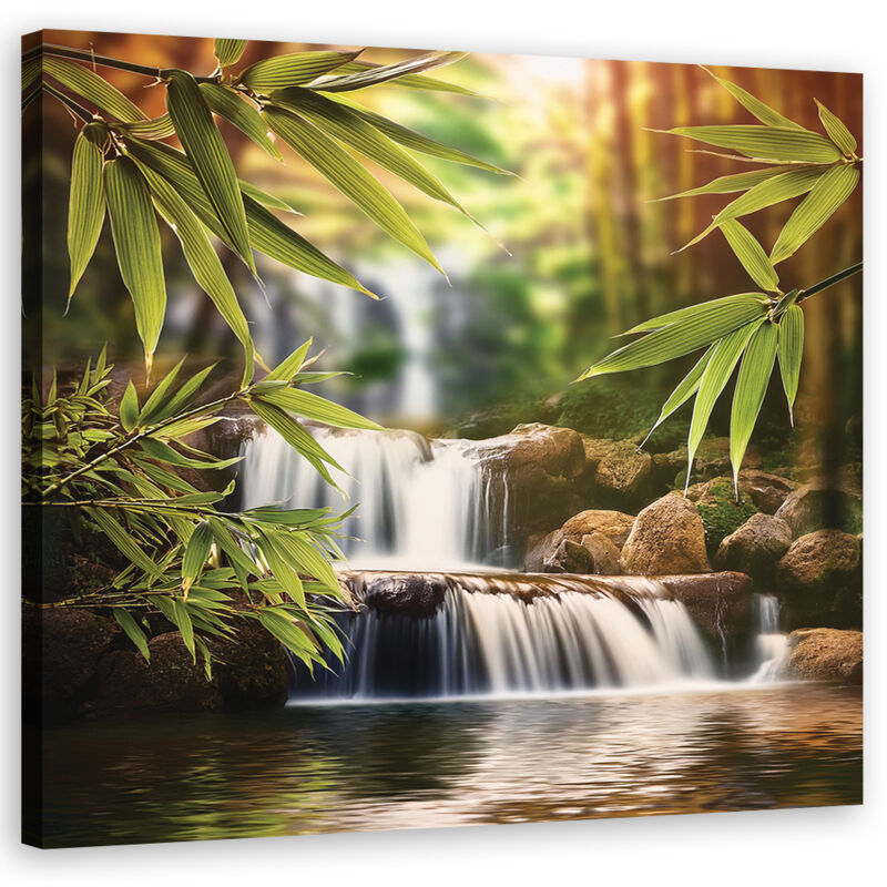 foto del prodotto artgeist quadro su tela, pietre zen a cascata 30x30