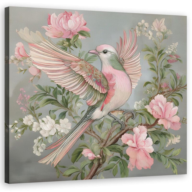 foto del prodotto artgeist quadro su tela, uccello shabby chic 40x40