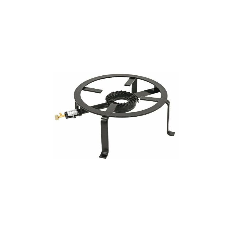 foto del prodotto artigianferro fornellone fornello a gas tondo campeggio d. 30 cm bruciatore in ghisa 30664 