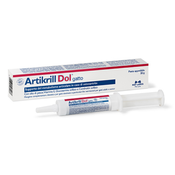 foto del prodotto artikrill dol pasta gatto 30 gr 1 ordine scegli lo sconto bzr5 bzr20 200 punti fedelt integratori per gatti