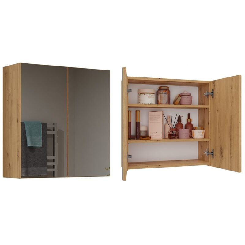 foto del prodotto artisan mobile bagno pola 2 ante specchio artigianale