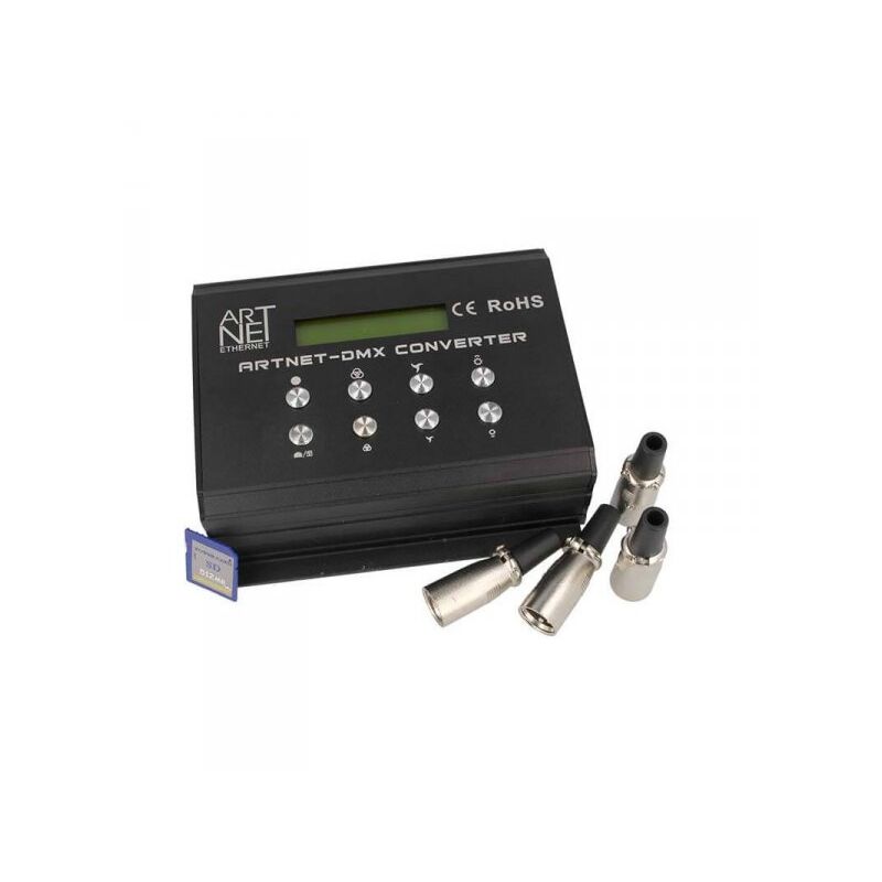 foto del prodotto artnet dmx converter con sd card 12v 4 canali dmx 512
