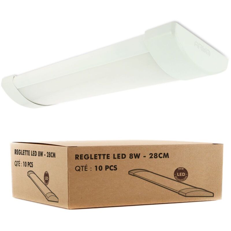 foto del prodotto arum lighting 10 strisce led extrapiatte line 8w eq 80w ip40 750lm 28cm temp rature de couleur 6000k bianco freddo
