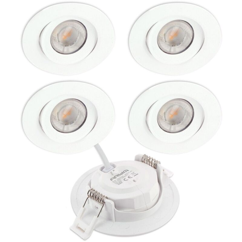 foto del prodotto arum lighting 5 faretti da incasso led asturia orientabili 7w eq. 75 w temp rature de couleur bianco caldo 3000k