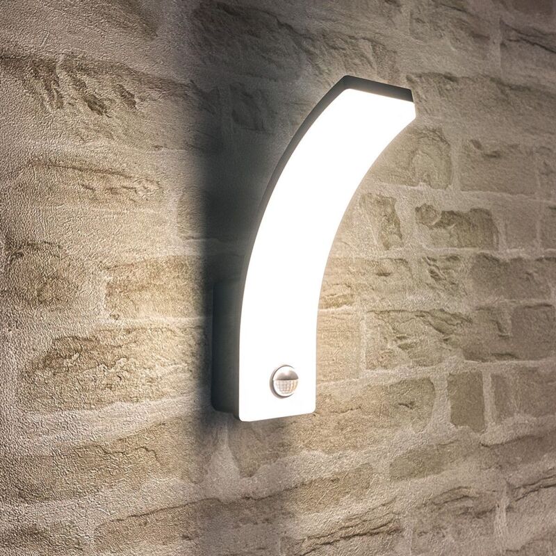 foto del prodotto arum lighting applique da esterno led di rilevamento gibiltartar ip65 3 potenze 12w 15w 20w