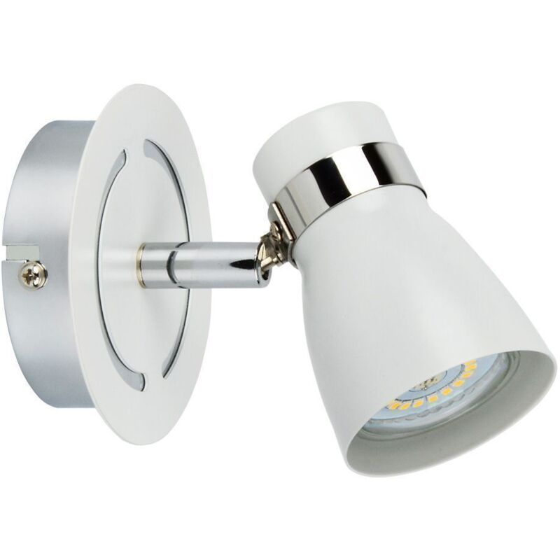 foto del prodotto arum lighting lampada da parete hampton per lampadina gu10 bianca e cromata