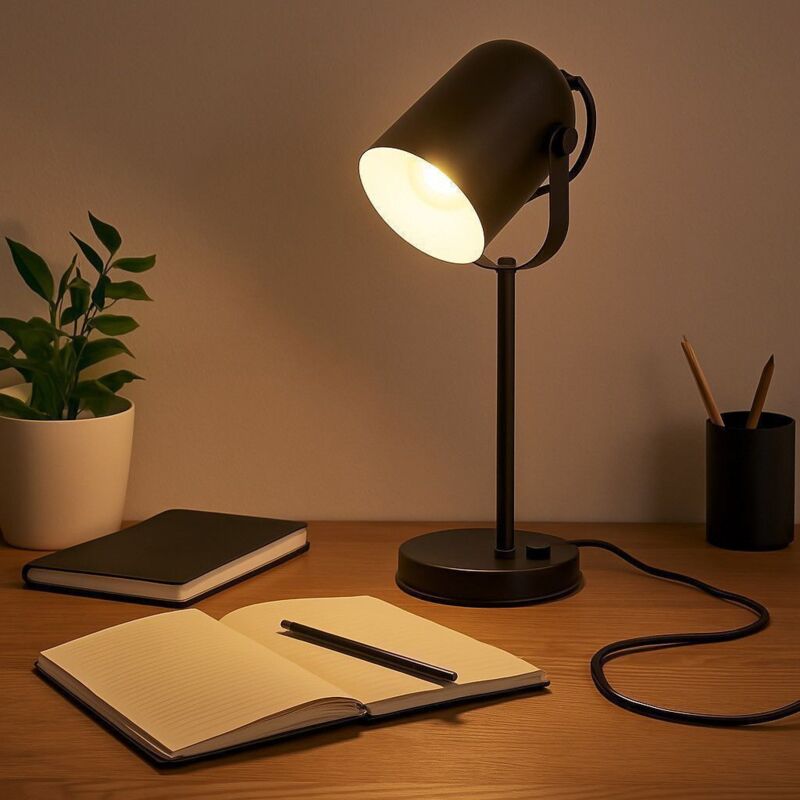 foto del prodotto arum lighting lampada da scrivania e27 con cavo da 1,50 m
