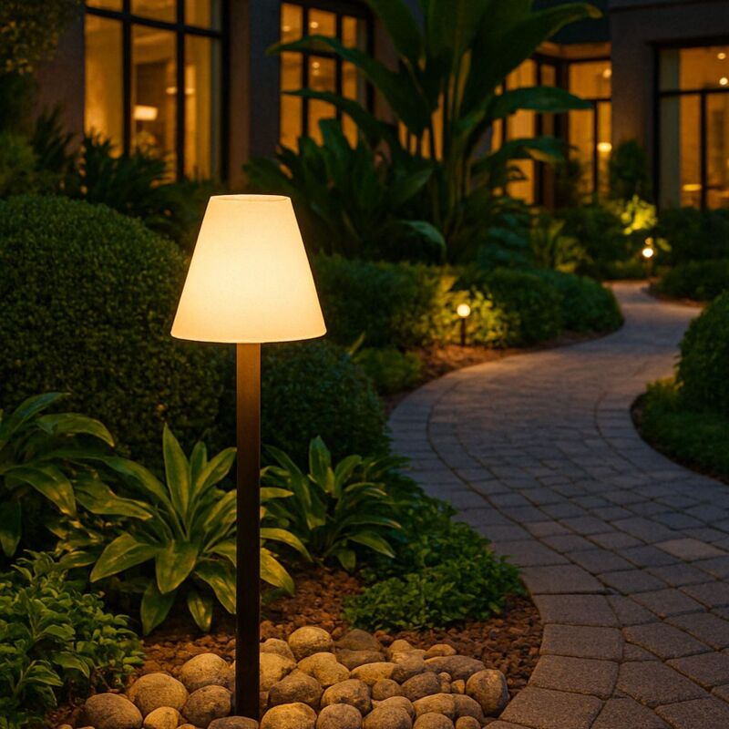 foto del prodotto arum lighting paletto da giardino da esterno e27 ip44 aura 80 cm