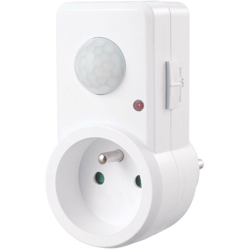foto del prodotto arum lighting rilevatore di movimento di rete sulla presa elettrica