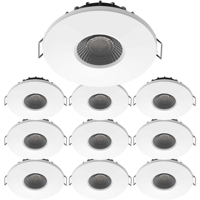 foto del prodotto arum lighting set 10 faretti led da incasso 8w milano cct ip65 ik07 con trasformatore dimmerabile