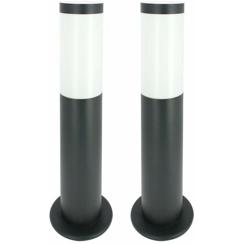 foto del prodotto arum lighting set 2 terminali da esterno e27 antracite valente altezza 45cm