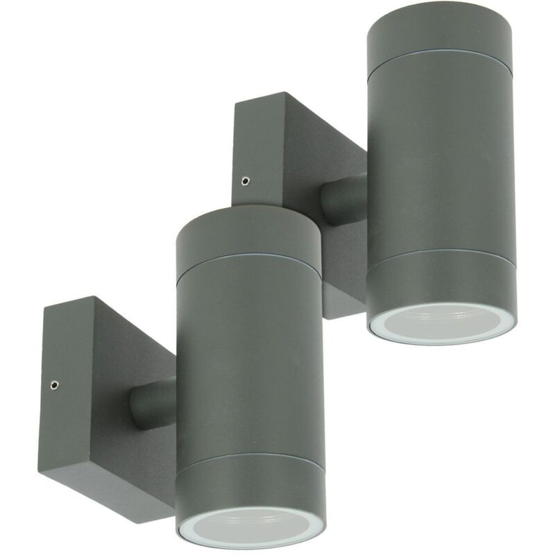 foto del prodotto arum lighting set di 2 applique venezia da esterno antracite doppio fascio gu10 ip54