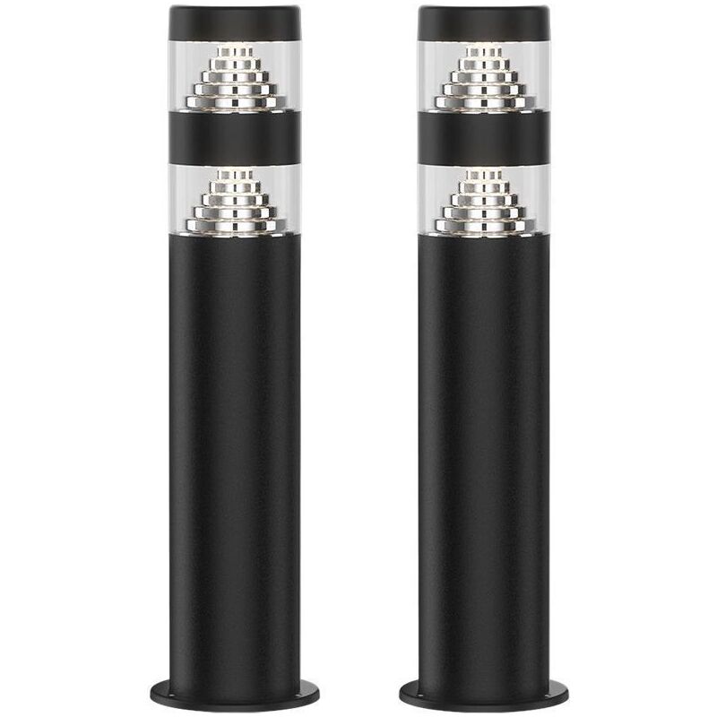 foto del prodotto arum lighting set di 2 paletti da giardino nora neri 9w led 4000k h40cm