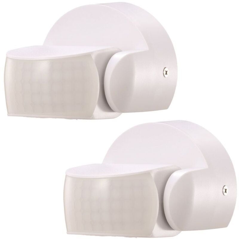 foto del prodotto arum lighting - set di 2 rilevatori di movimento a parete a infrarossi ip65 bianco