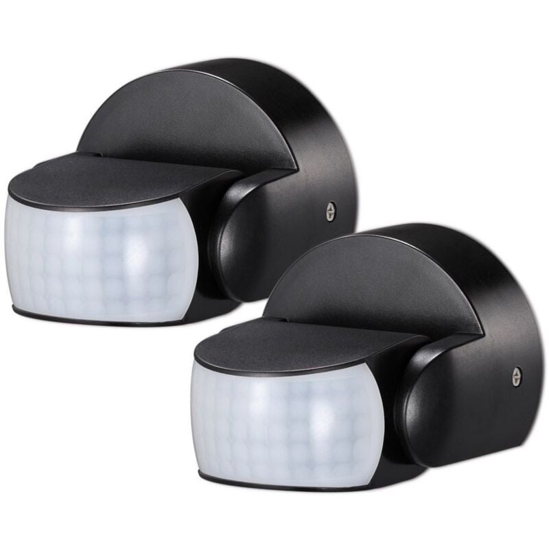 foto del prodotto arum lighting set di 2 rilevatori di movimento a parete a infrarossi ip65 nero