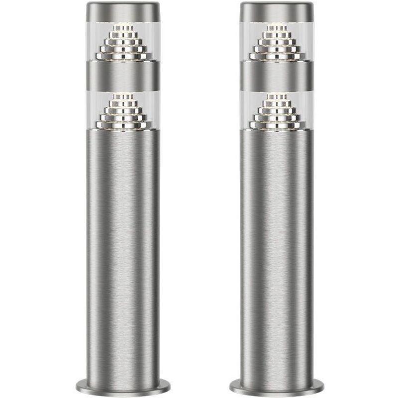 foto del prodotto arum lighting set di 2 terminali nora in acciaio inox 9w 1000 lumen h40cm