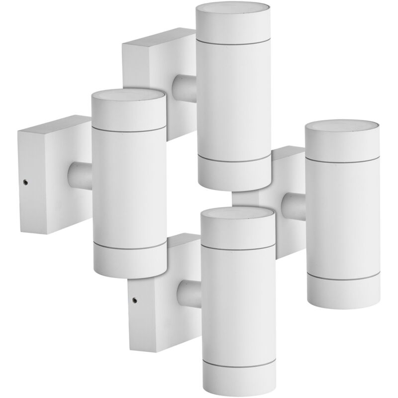 foto del prodotto arum lighting set di 4 applique da esterno bianco venezia doppio fascio gu10 ip54