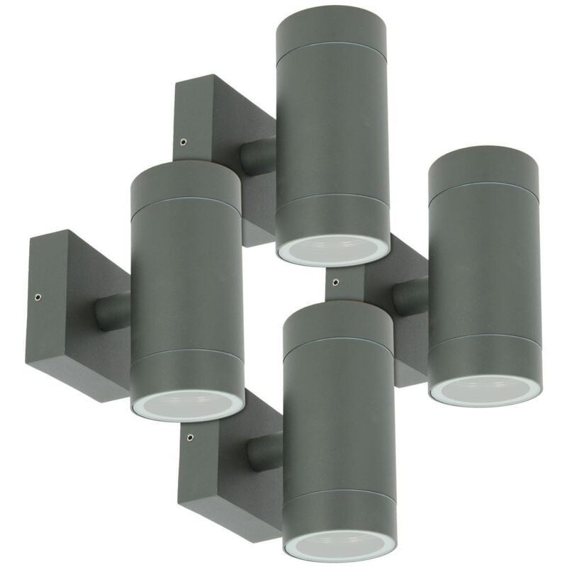 foto del prodotto arum lighting set di 4 applique venezia da esterno antracite doppio fascio gu10 ip54