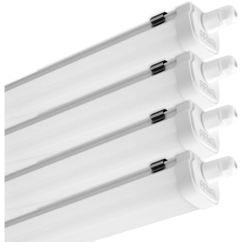 foto del prodotto arum lighting set di 4 strisce led impermeabili panama 120cm 40w ip65 interconnesse temp rature de couleur 6000k bianco freddo
