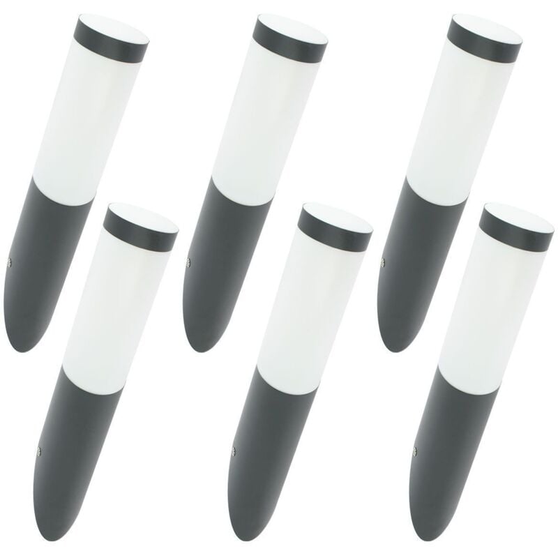 foto del prodotto arum lighting set di 6 applique valente grigio antracite da esterno e27