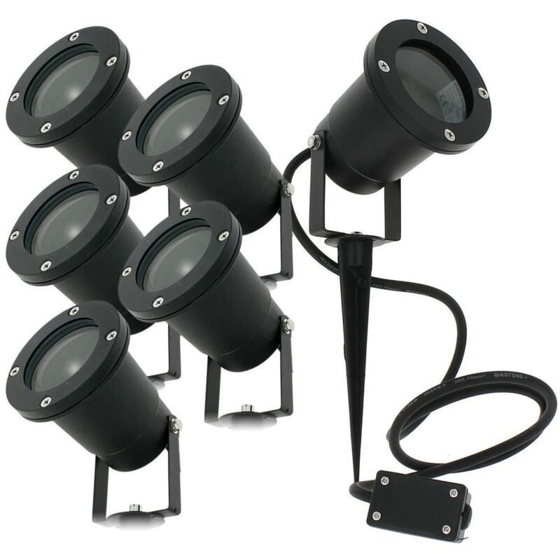 foto del prodotto arum lighting set di 6 faretti da esterno per illuminazione da giardino a led gu10