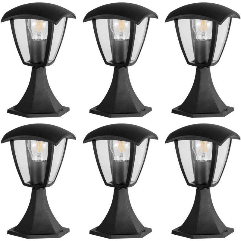 foto del prodotto arum lighting set di 6 paletti da esterno per giardino alicante base nera e27