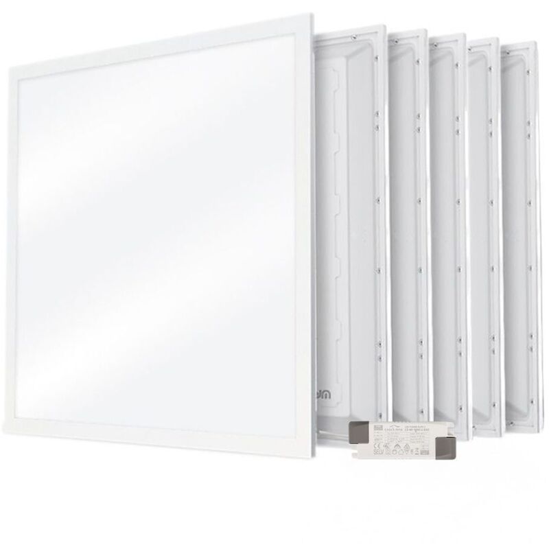 foto del prodotto arum lighting set di 6 pannelli led 600x600 40w alta luminosit temp rature de couleur bianco neutro 4000k