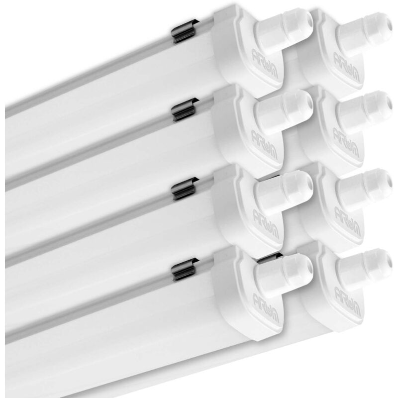 foto del prodotto arum lighting set di 8 strisce led impermeabili panama 120cm 40w ip65 interconnesse temp rature de couleur 6000k bianco freddo