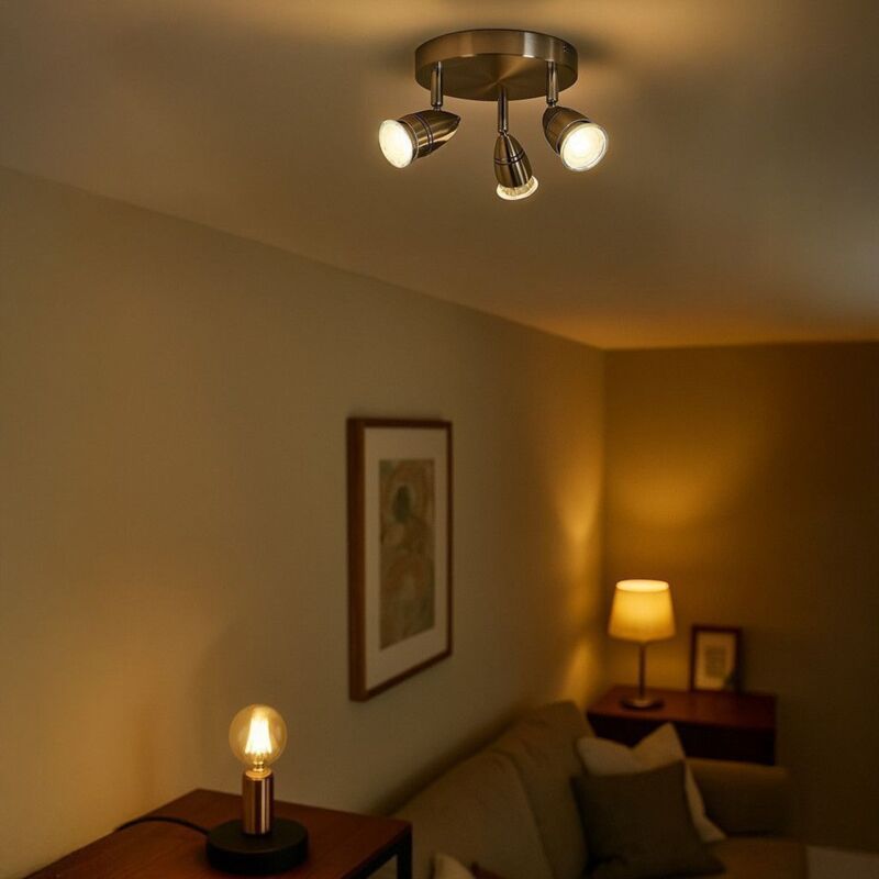 foto del prodotto arum lighting spot plafoniera orientabile 3 teste columbus gu10 alu