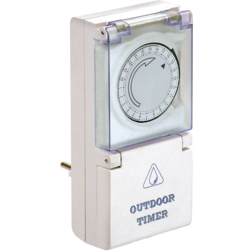 foto del prodotto as schwabe 24031 timer a spina analogico analogico giornaliero 3500 w ip44