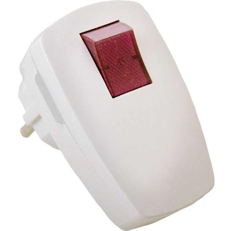 foto del prodotto as schwabe 45034 spina di sicurezza plastica con interruttore 230 v bianco ip20