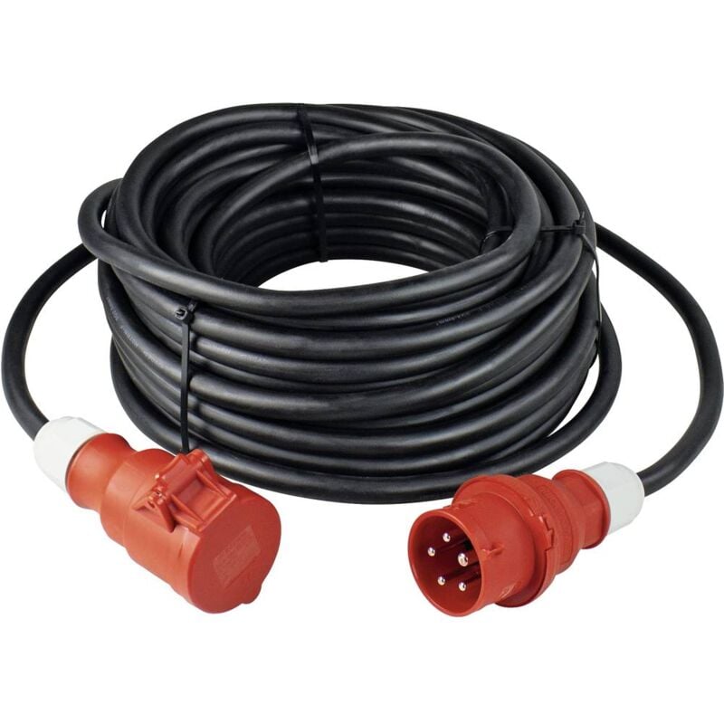 foto del prodotto as schwabe 60595 alimentazione prolunga 16 a nero 5.00 m h07rn f 5g 1,5 mm con invertitore di fase