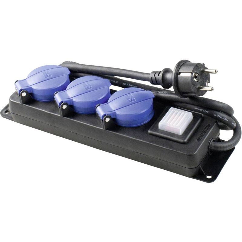 immagine 0 del prodotto as schwabe as schwabe 38603 multipresa con interruttore 3 scomparti nero, blu schuko 1 pz.