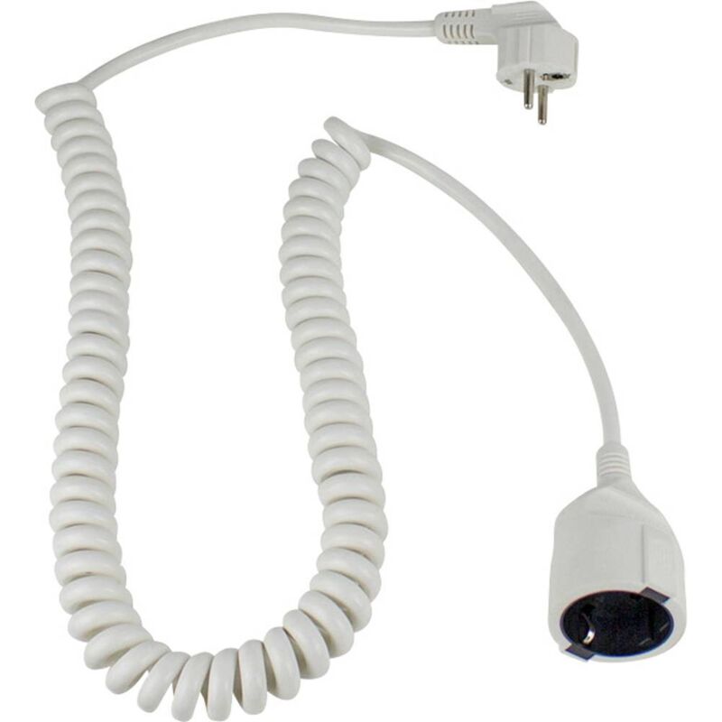foto del prodotto as schwabe as schwabe 70412 alimentazione prolunga 16 a bianco 2.50 m h05vv f 3g 1,5 mm cavo a spirale