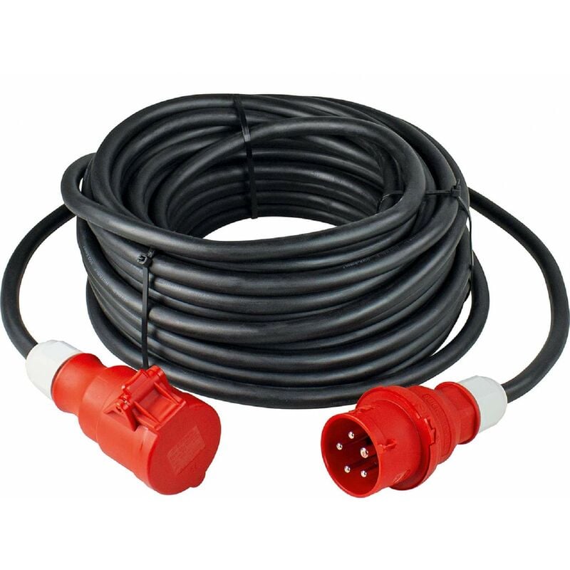 foto del prodotto as schwabe starkstrom 61026 prolunga 50 m h07rn f 5g4 400 v 32 a ca. 22 kw prolunga cee a 5 poli per esterni ip44 made in germany